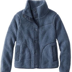 LL Bean Women's Sherpa Fleece Snap Jacket (Med)